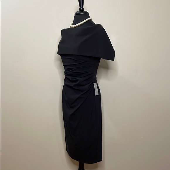 Vince Camuto Black Knee-Length Sheath Dress Size 8 - Picture 5 of 13
